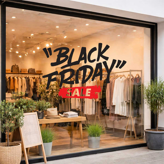 Black Friday Brush Script Sale Window Stickers & Decals