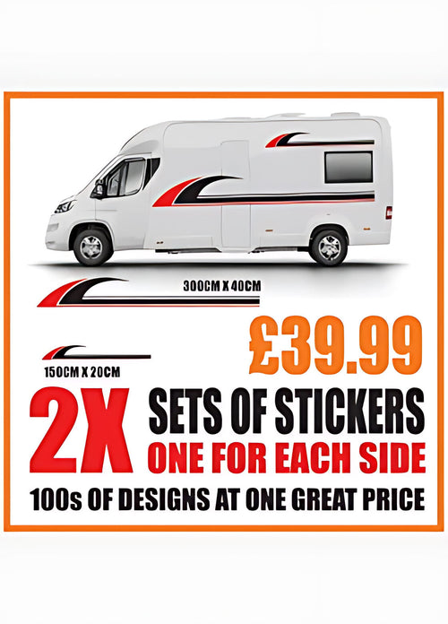 Layered Stripe Caravan Side Graphics ‚Äì Caravan Vinyl Decals