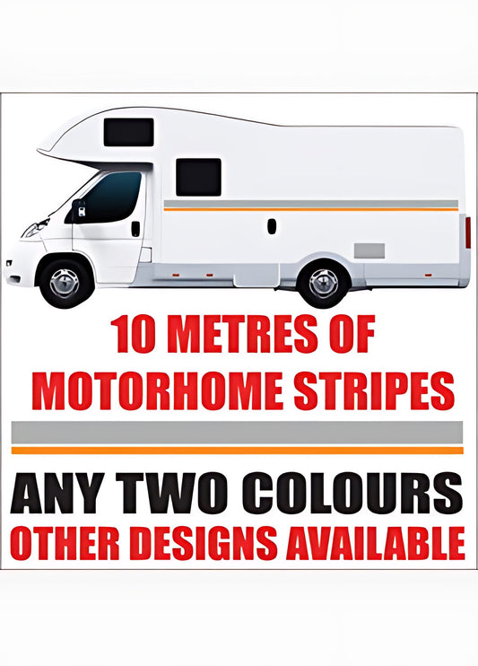 10 Metre Motorhome Side Stripes – Two Tone Campervan Vinyl Kit