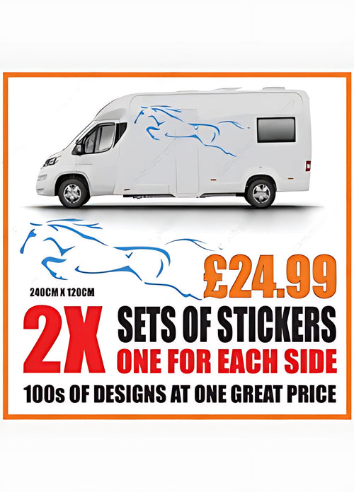 Running Horse Caravan Side Graphics ‚Äì Caravan Vinyl Decals