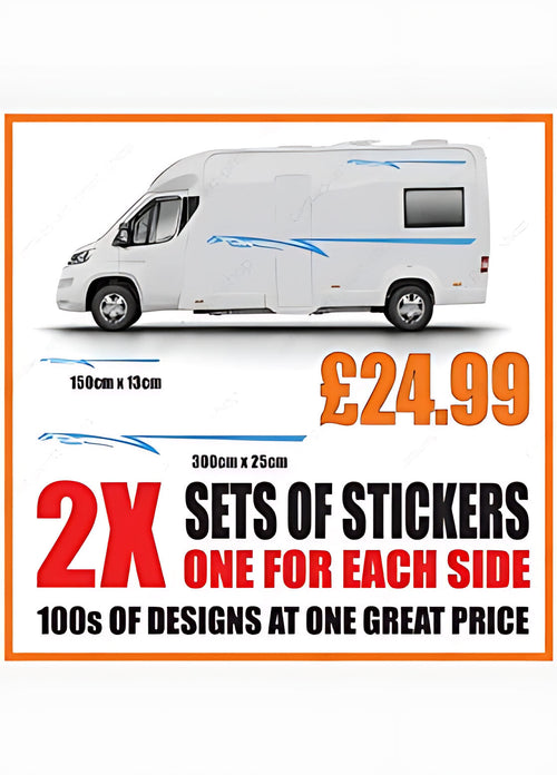 Minimal Line Caravan Side Graphics ‚Äì Caravan Thin Stripe Decals