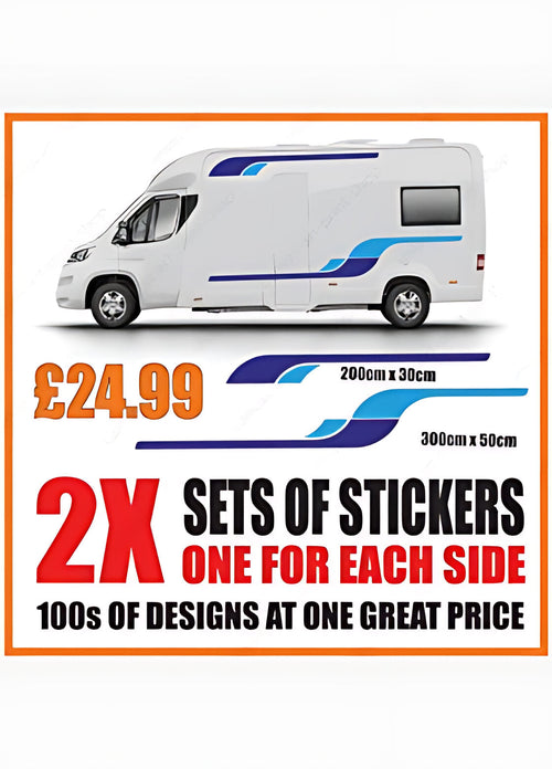 Layered Stripe Caravan Side Graphics ‚Äì Caravan Vinyl Decals