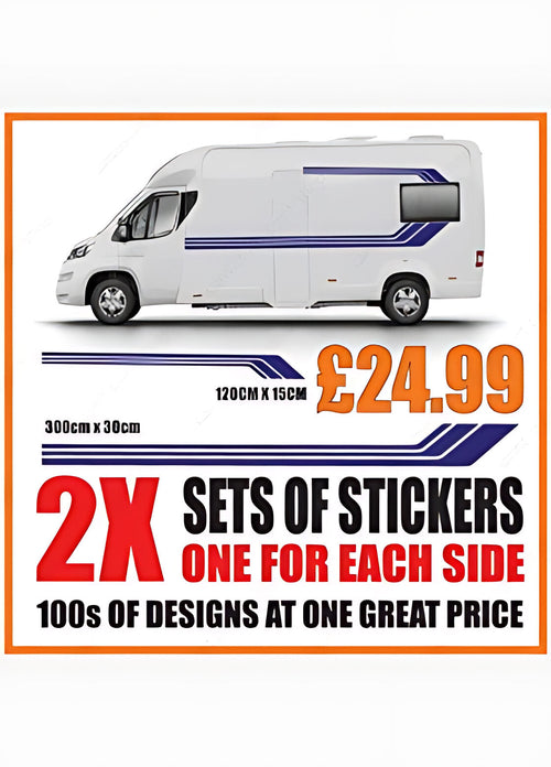 Stepped Line Caravan Graphics ‚Äì Caravan Side Vinyl Decals