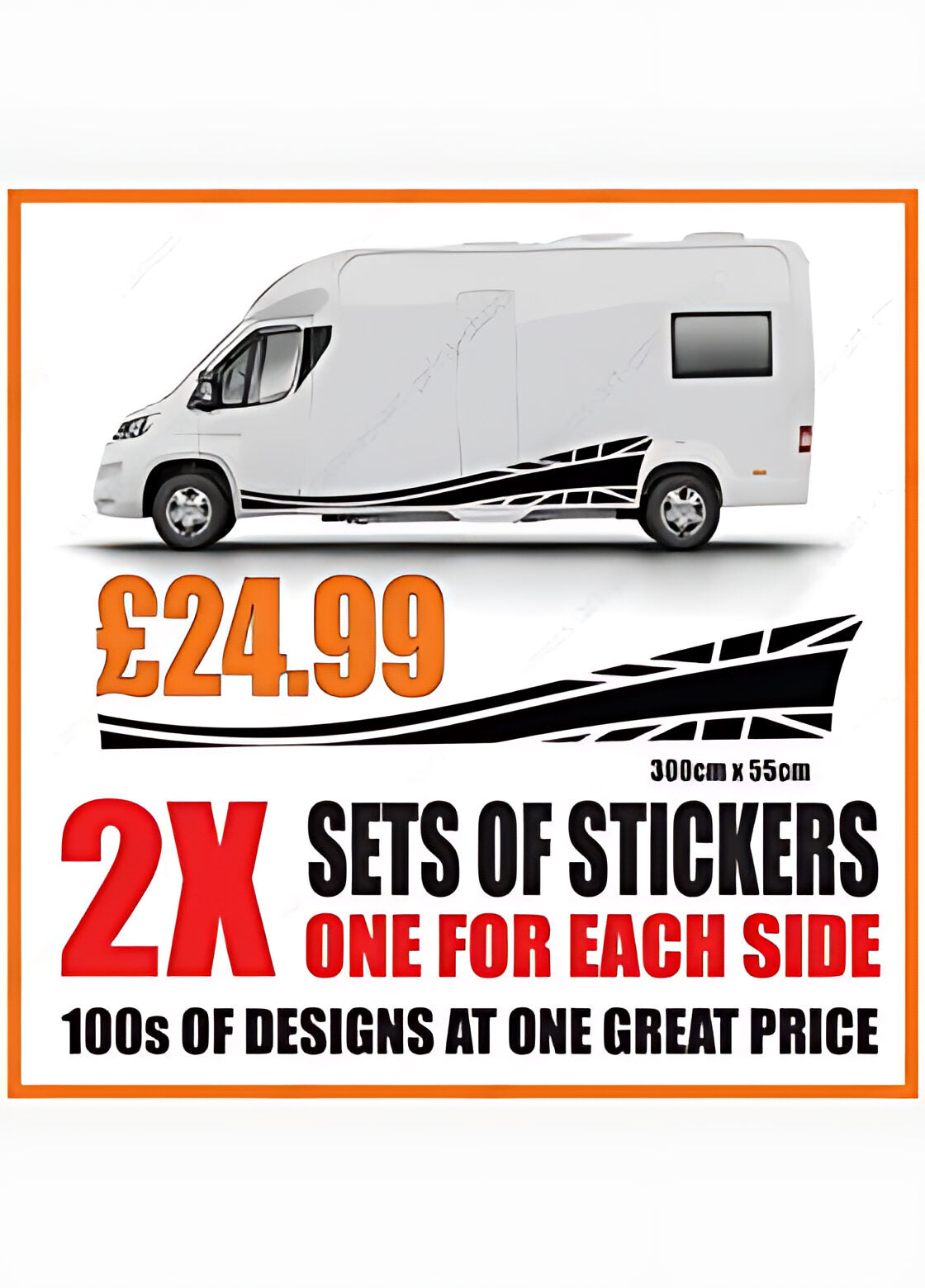 Union Jack Stripe Caravan Graphics – Caravan Side Vinyl Decals