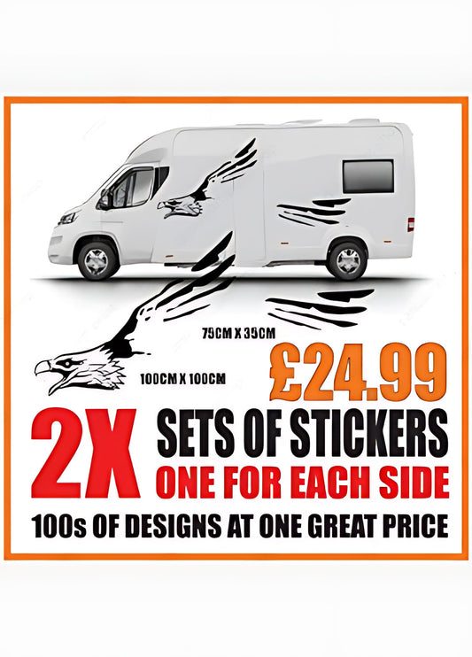 Flying Eagle Motorhome Graphics – Campervan Side Vinyl Decals