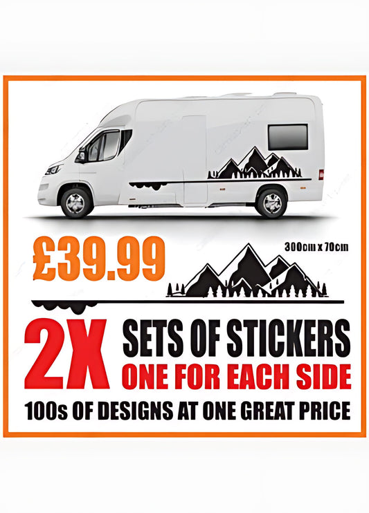 Mountain Landscape Motorhome Graphics – Campervan Side Vinyl Decals