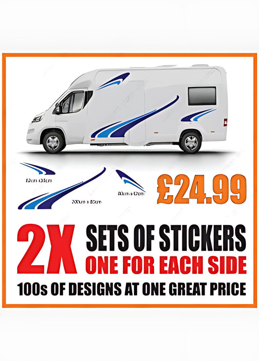 Flow Stripe Motorhome Graphics – Campervan Side Vinyl Decals