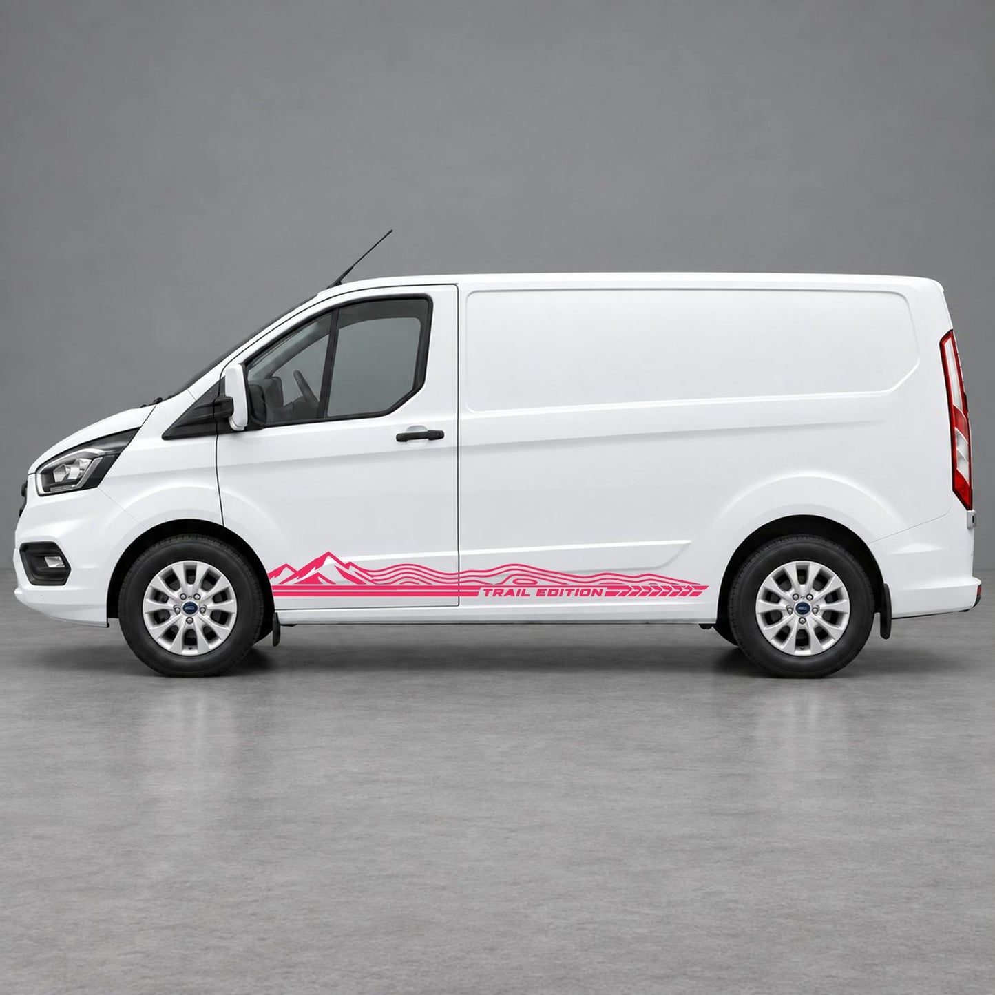 Ford Transit Custom Trail Edition Topographic Side Stripes in Pink