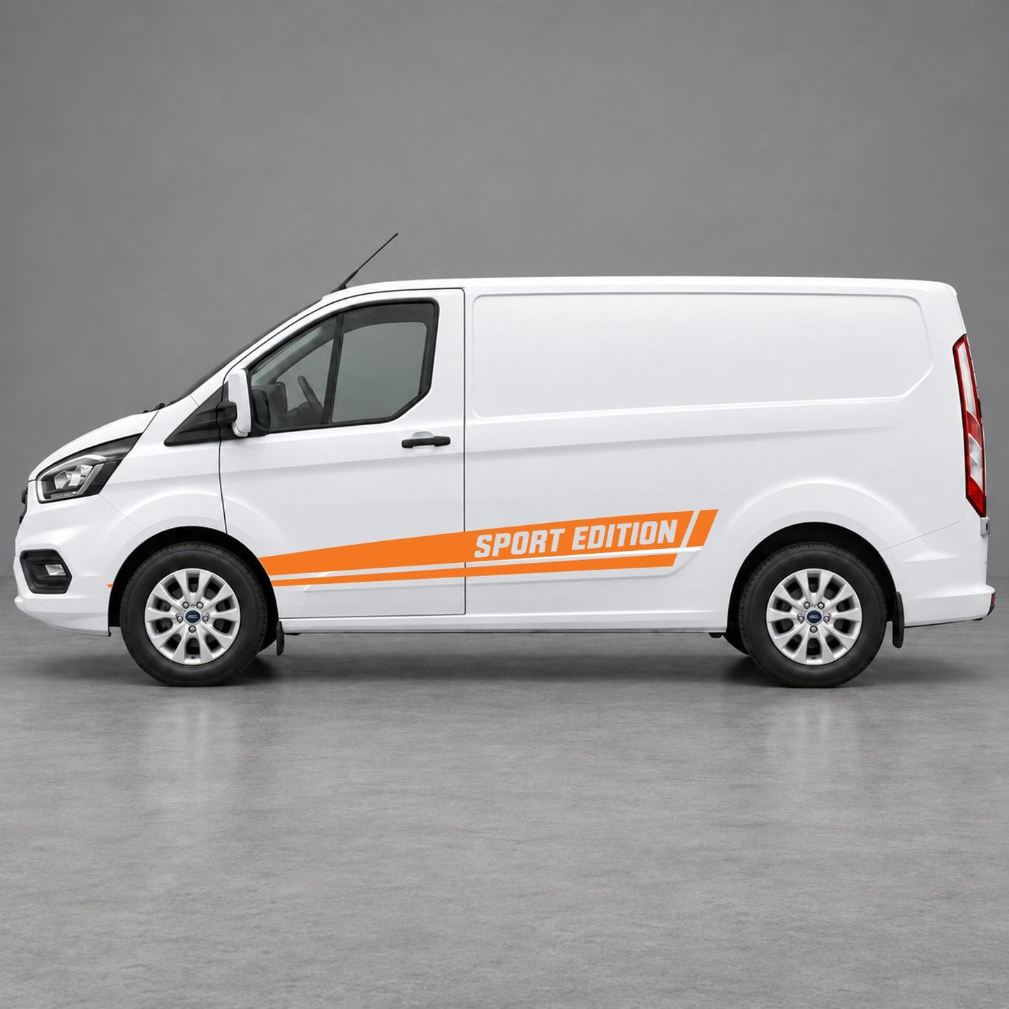 Ford Transit Custom Sport Edition Lower Side Stripes in Orange