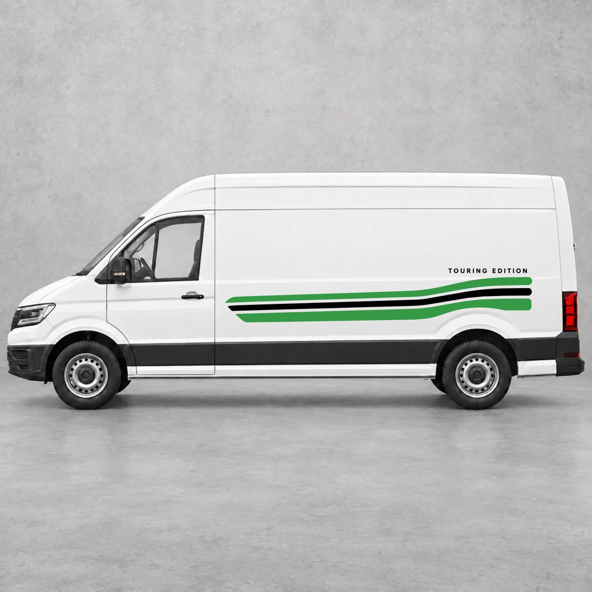 VW Crafter Touring Edition Side Stripes in Green & Black