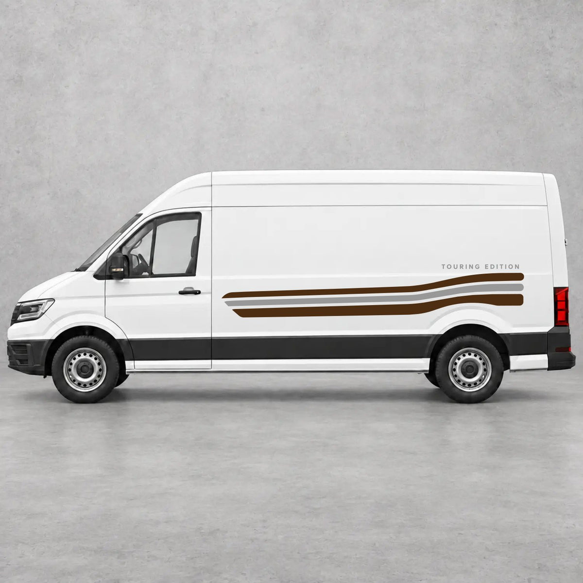 VW Crafter Touring Edition Side Stripes in Brown & Grey
