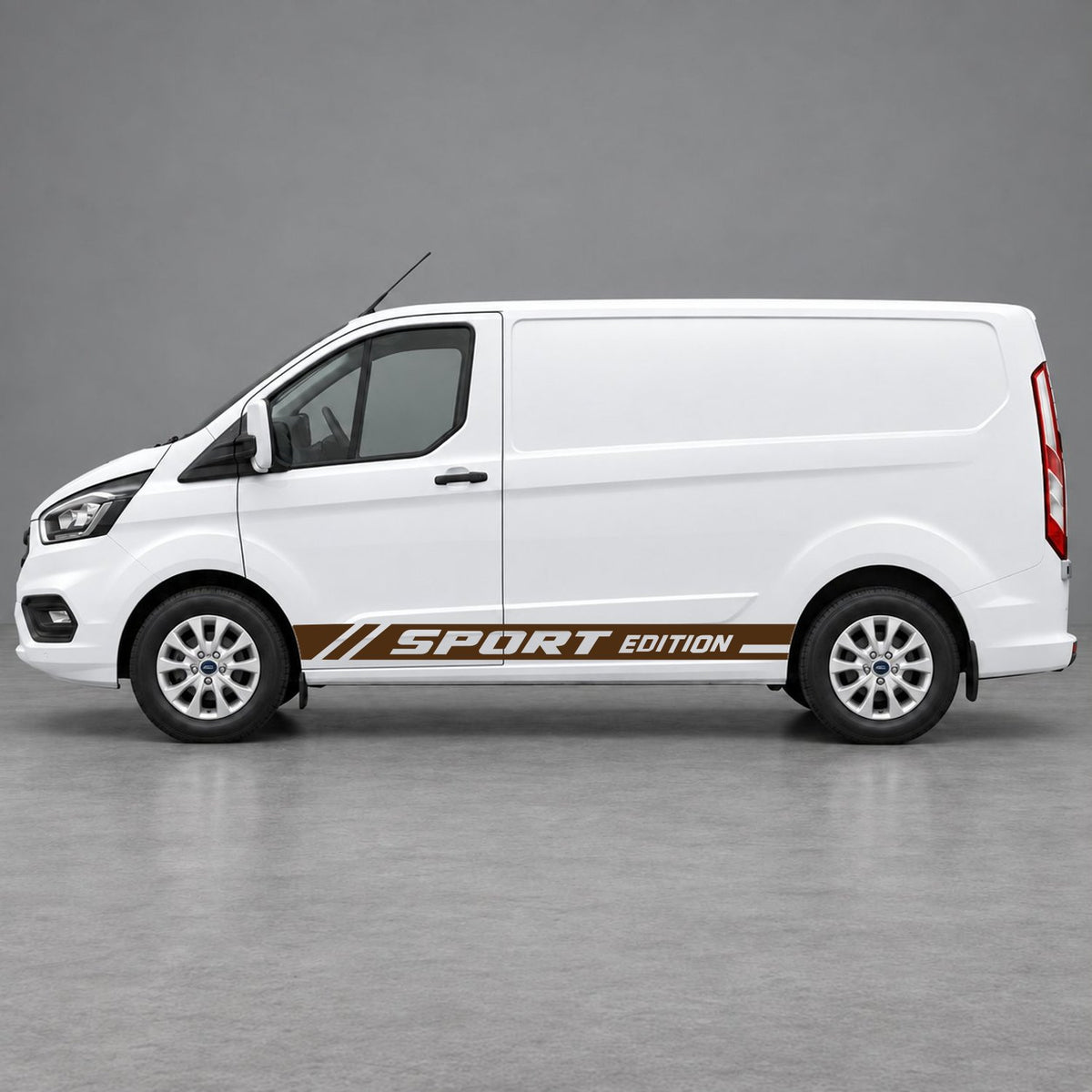 Ford Transit Custom Sport Edition Lower Side Graphics in Brown & Brown