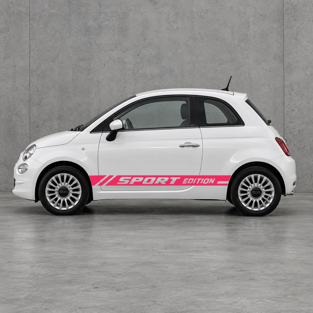 Fiat 500 Sport Edition Side Stripes Kit - Pair Supplied in Pink & Pink
