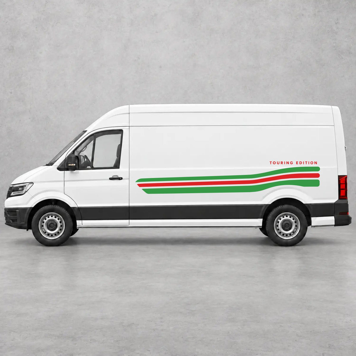 VW Crafter Touring Edition Side Stripes in Green & Red
