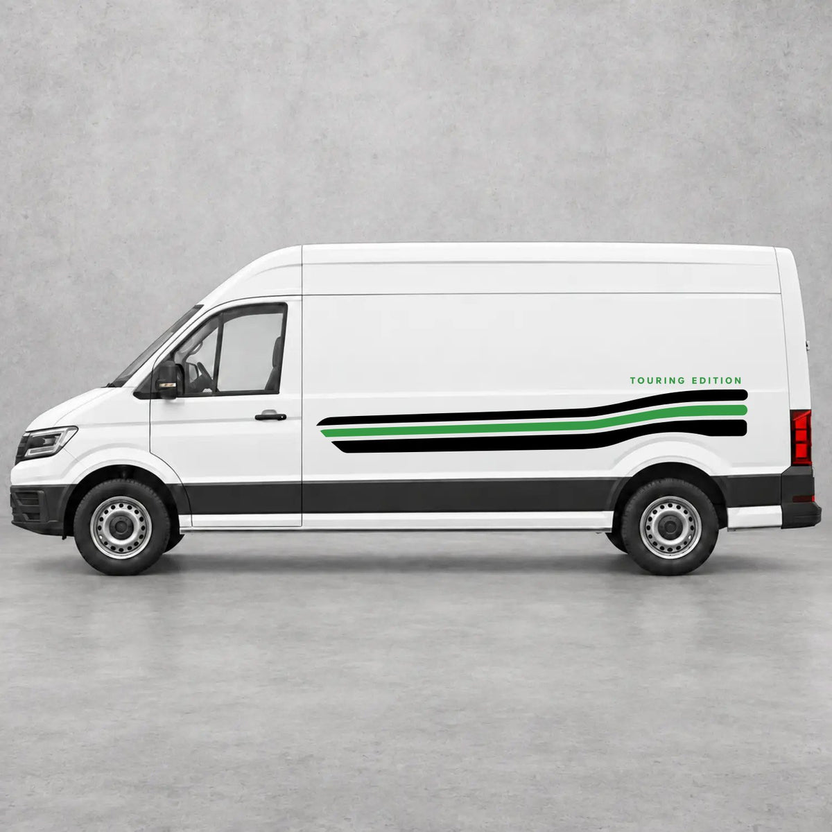 VW Crafter Touring Edition Side Stripes in Black & Green
