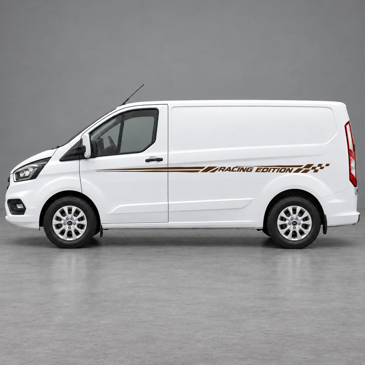 Ford Transit Custom Racing Edition Side Stripes in Brown