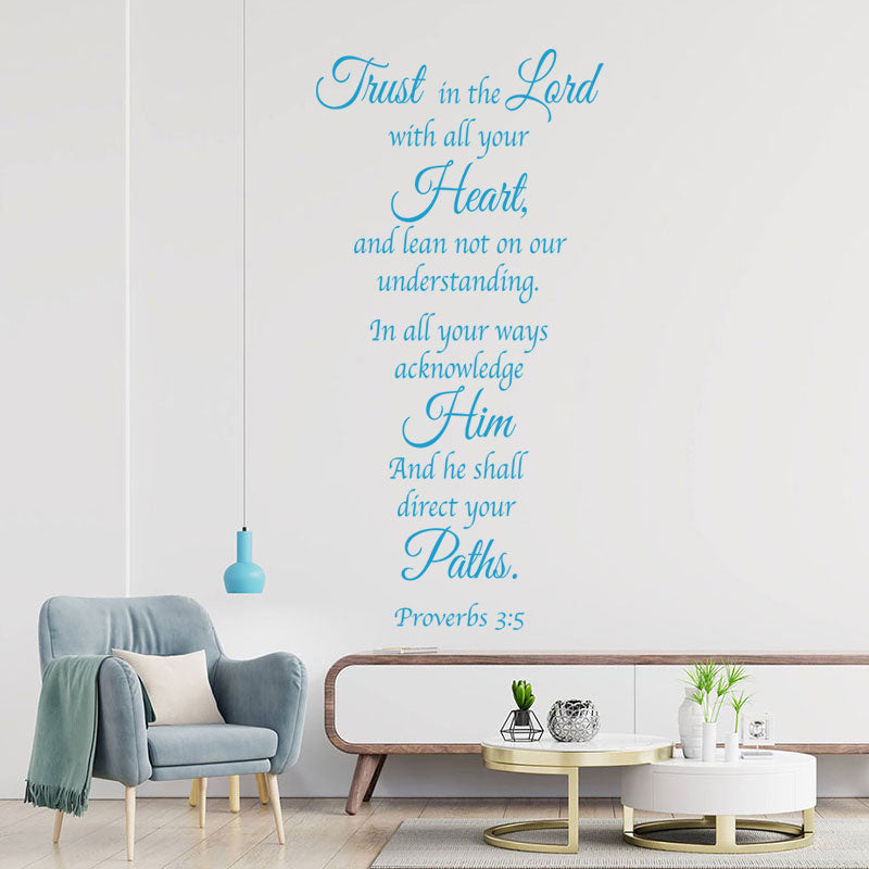 trust in lord bible decals wall sticker