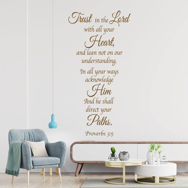 trust in lord bible religious decals sticker