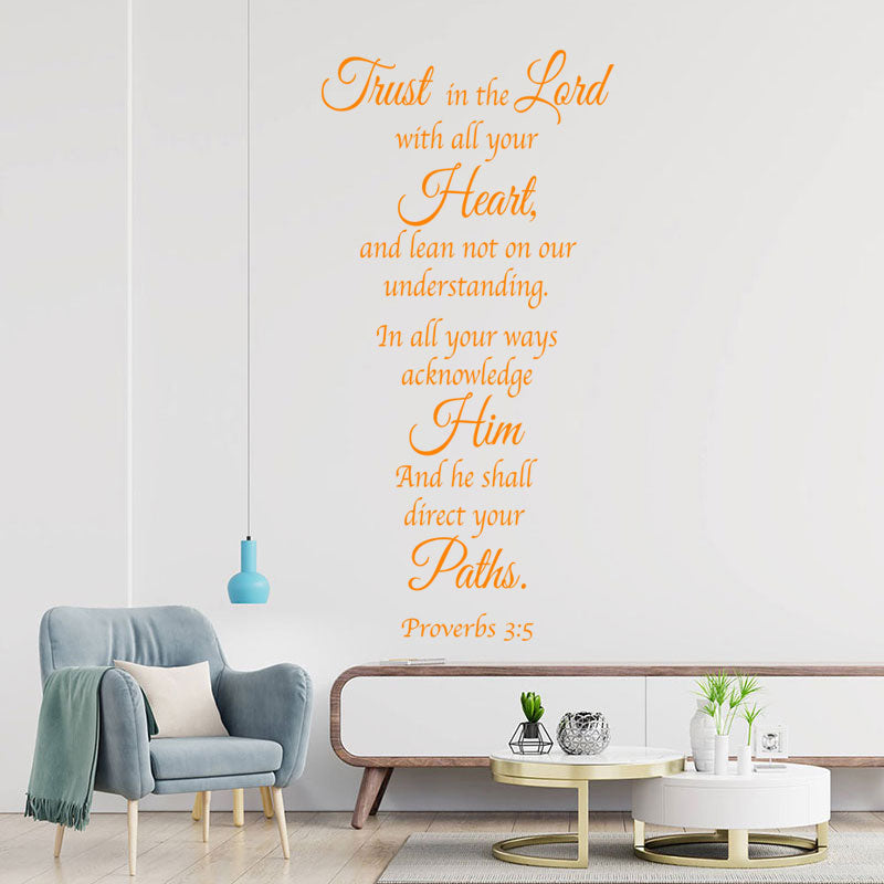 trust in lord bible decals wall sticker