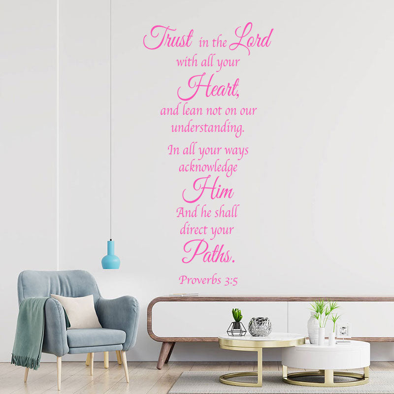 trust in lord bible decals wall sticker