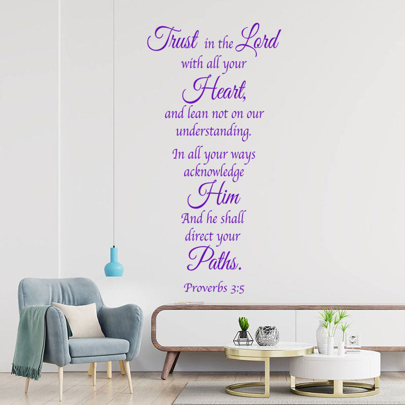 trust in lord bible religious decals sticker