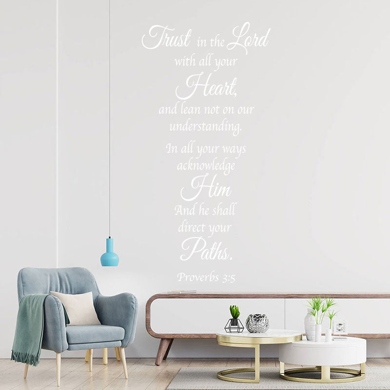 trust in lord bible religious decals sticker