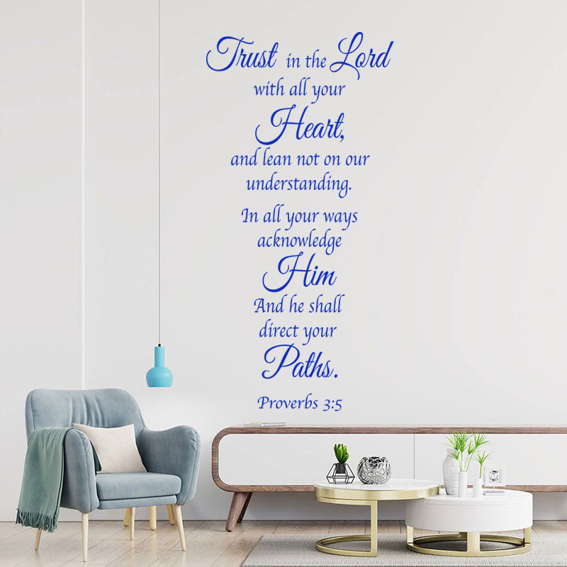 trust in lord bible decals wall sticker