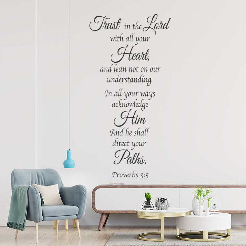 trust in lord bible decals wall sticker