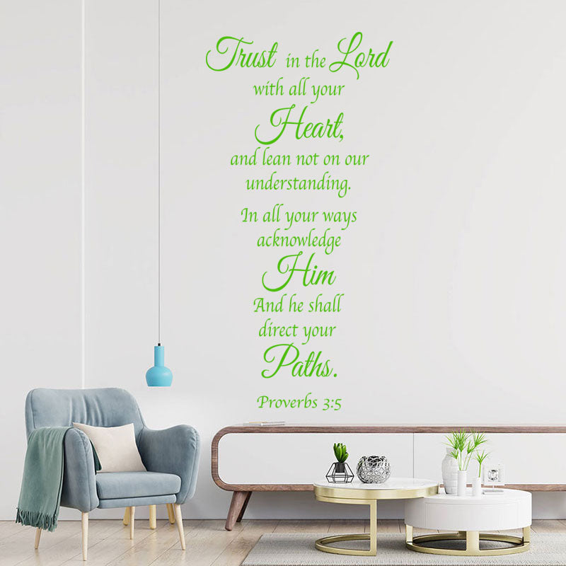 trust in lord bible decals wall sticker