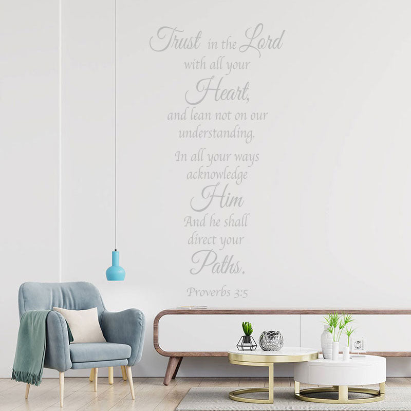 trust in lord bible decals wall sticker