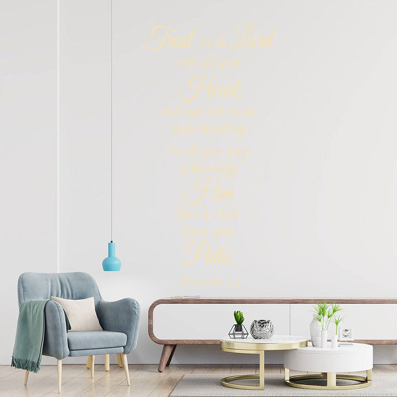 trust in lord bible decals wall sticker