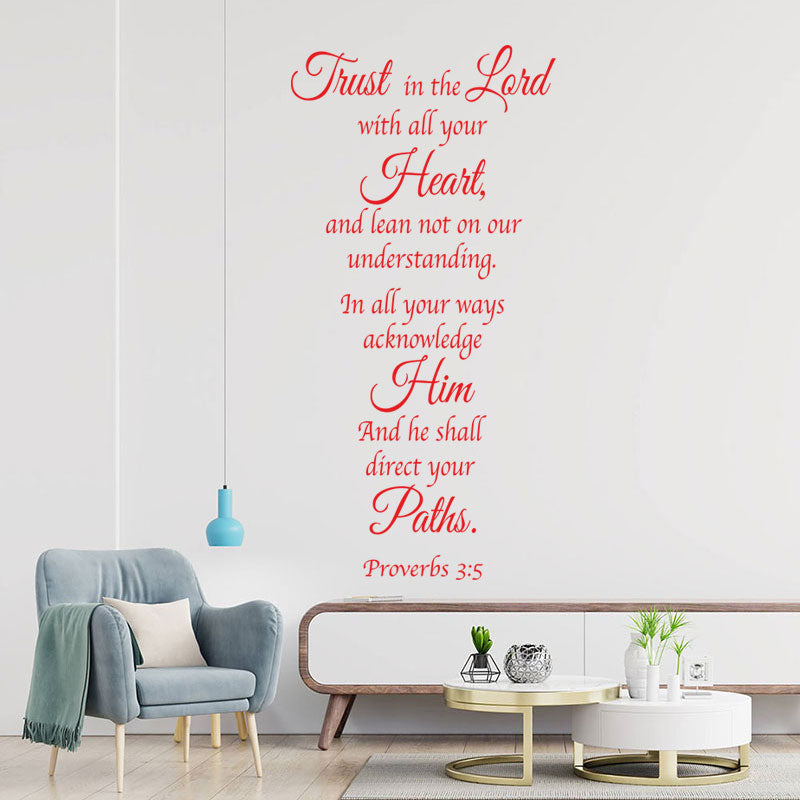 trust in lord bible religious decals sticker