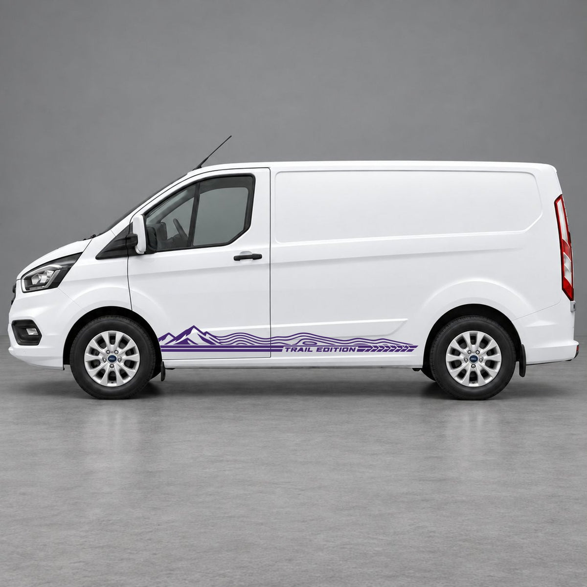 Ford Transit Custom Trail Edition Topographic Side Stripes in Purple