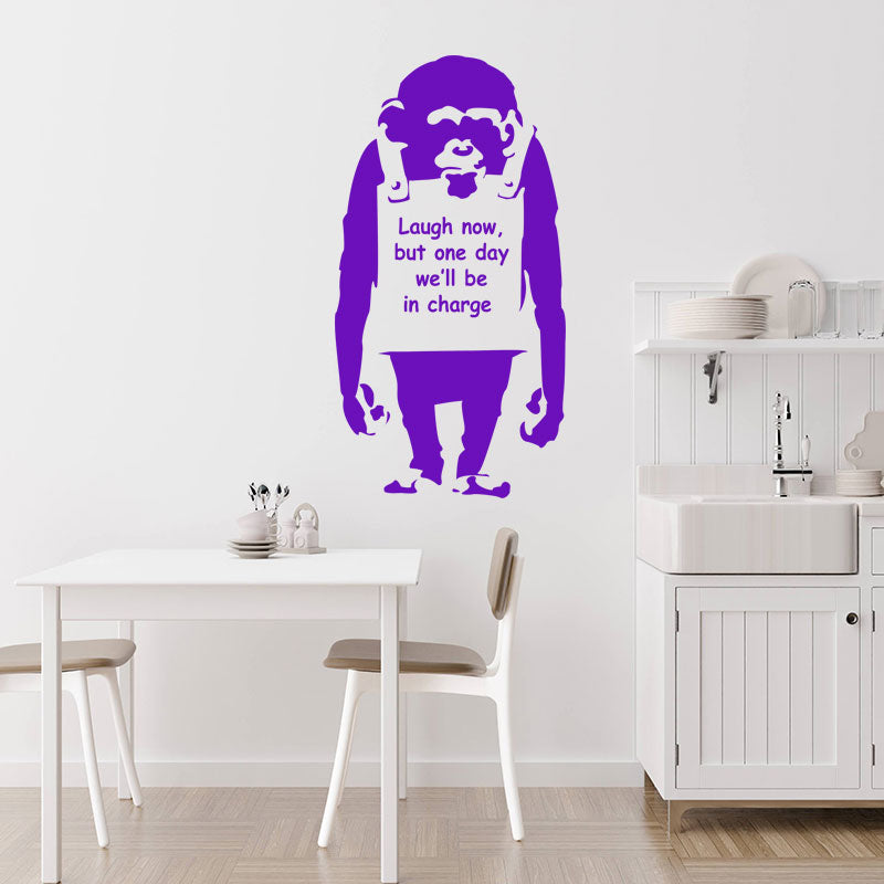 banksy monkey decals wall sticker