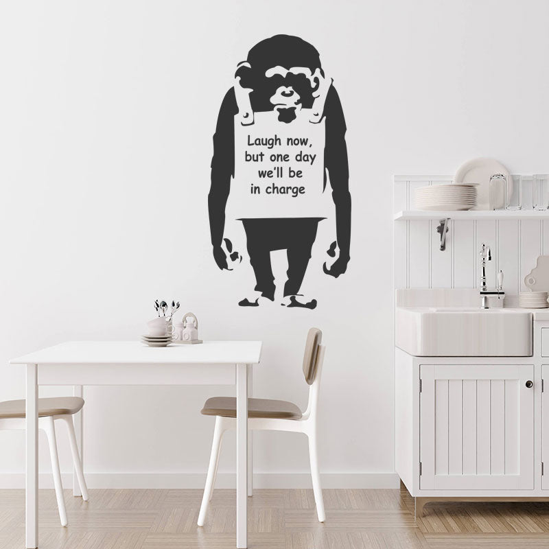 banksy monkey decals wall sticker