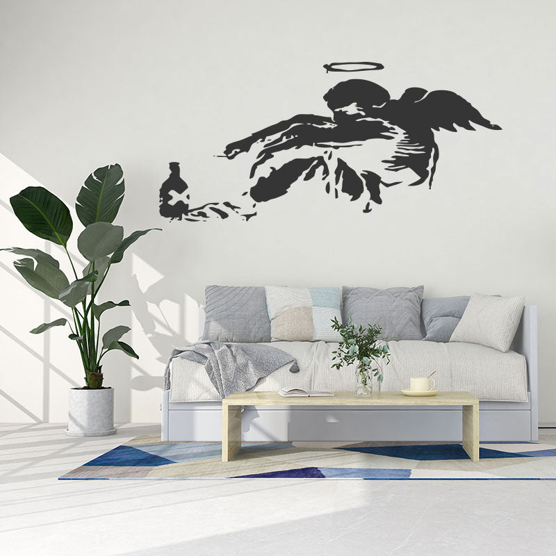 Fallen Angel Wall Art Sticker Decal - Banksy Style