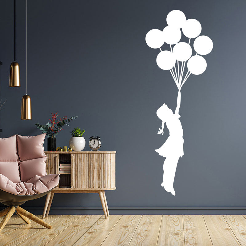 Balloon Girl 2 Wall Art Sticker Decals - Banksy Style