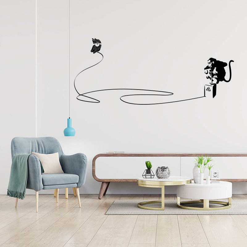 Monkey Detonator Wall Art Sticker Decal - Banksy Style