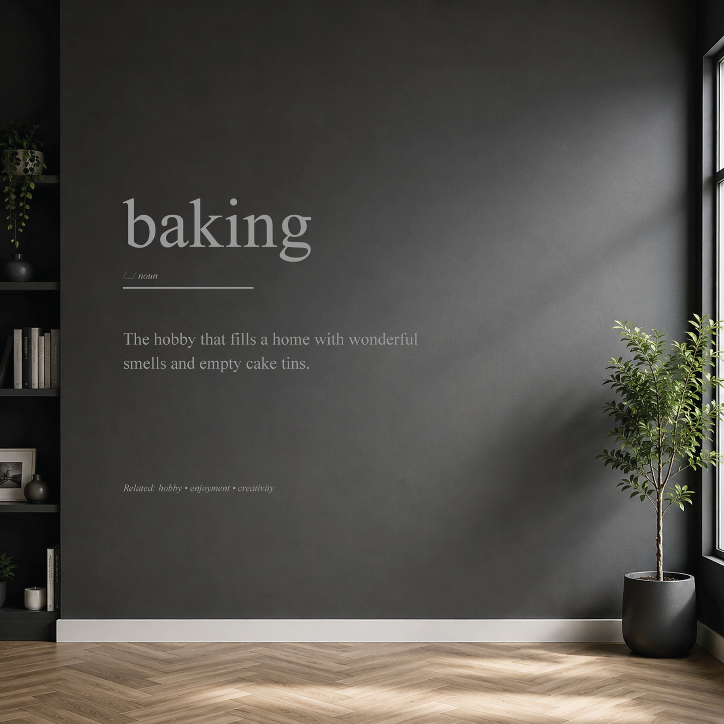 baking dictionary definition wall sticker