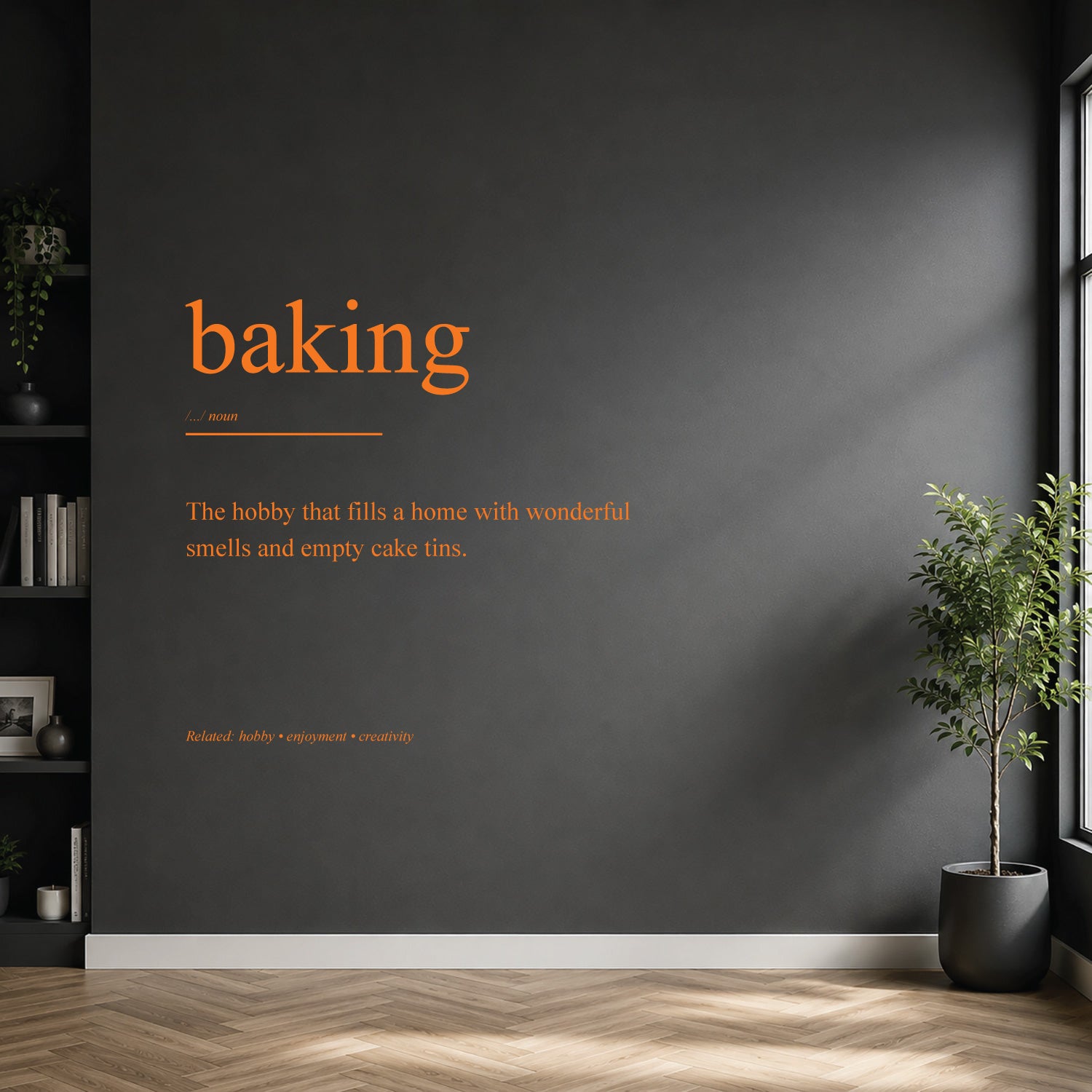 baking dictionary definition wall sticker