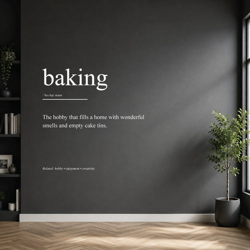 baking dictionary definition wall sticker