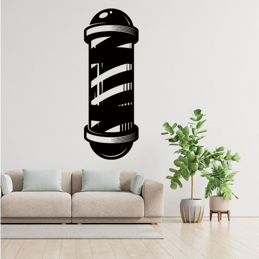 Barber Shop Stylish Wall Sticker with Scissors, Hat, and Comb