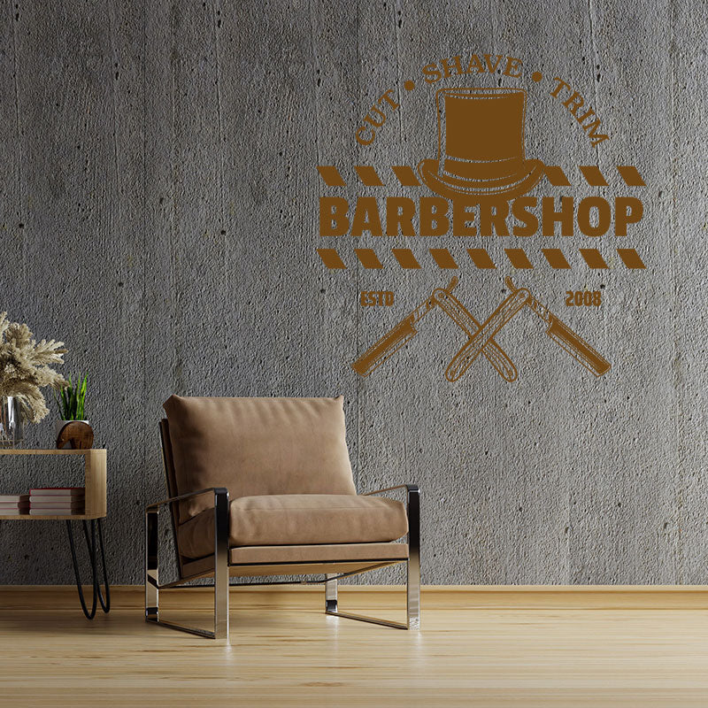 hipster beard art wall sticker