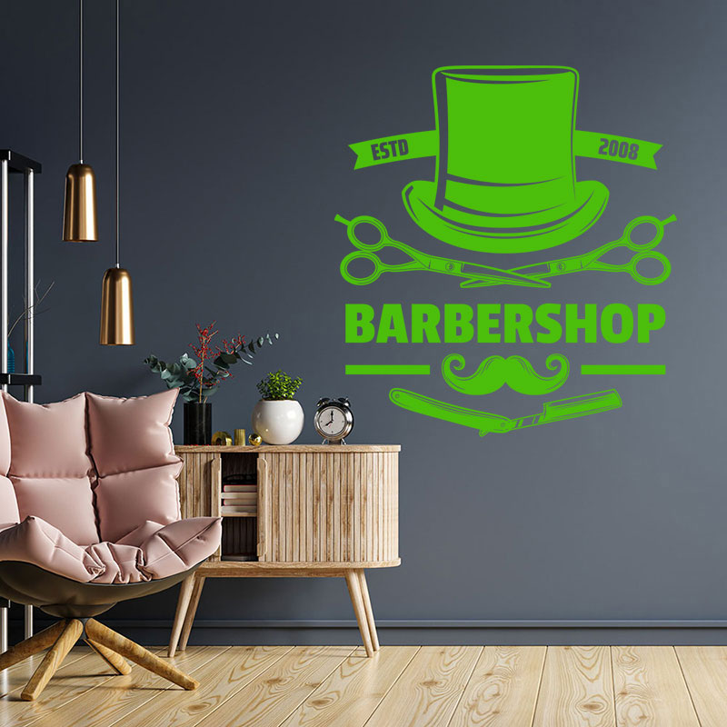 unique barber shop decal wall sticker