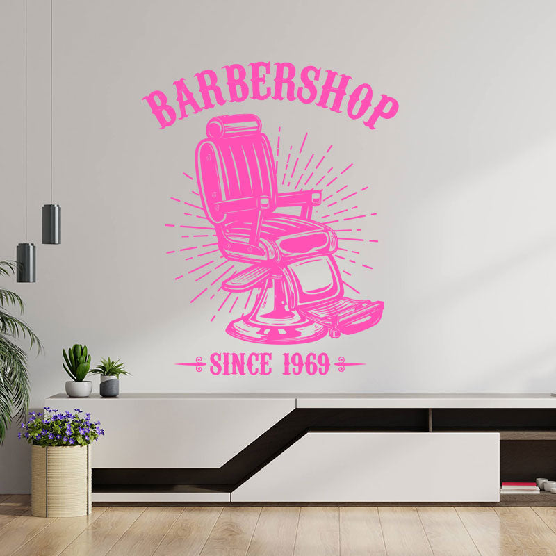 vintage barber shop wall sticker