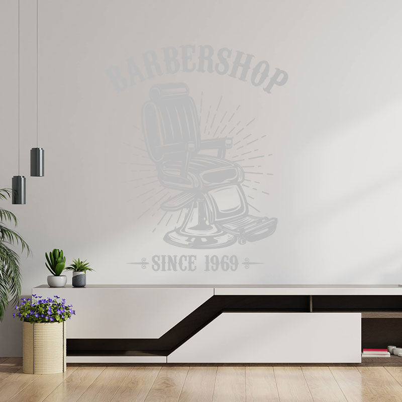 vintage barber shop wall sticker