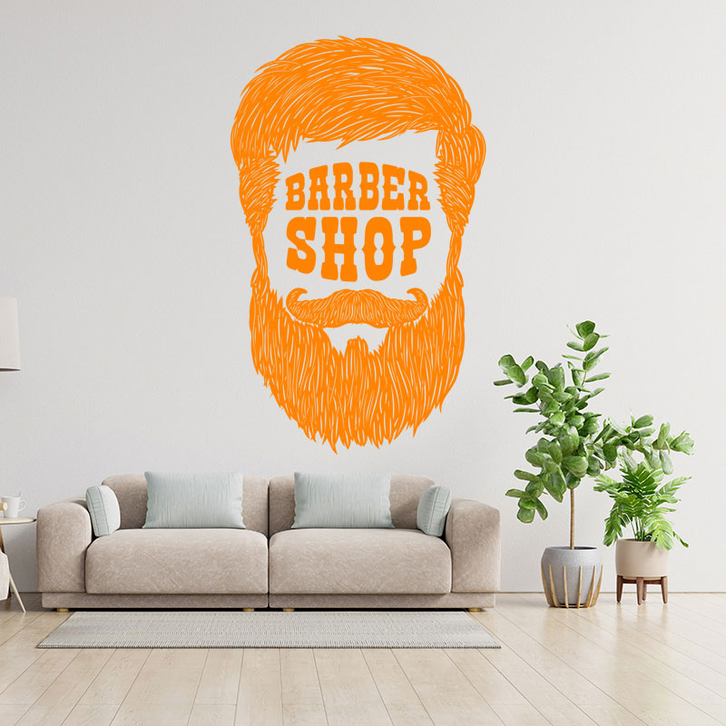 customizable barber shop wall sticker