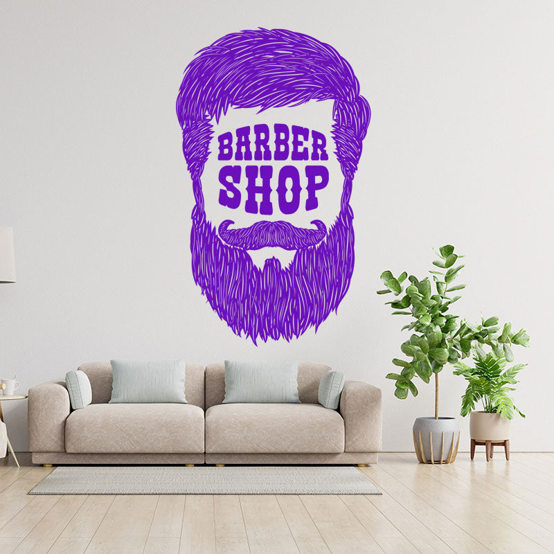 customizable barber shop wall sticker