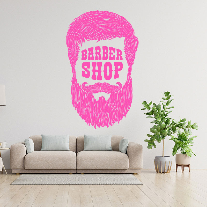 customizable barber shop wall sticker