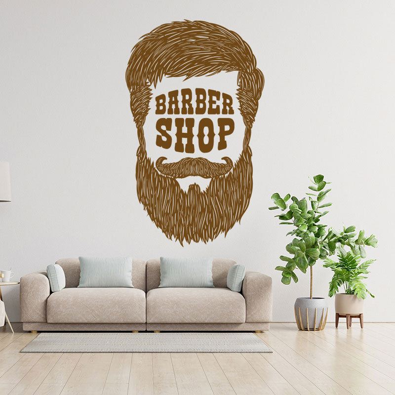 customizable barber shop wall sticker